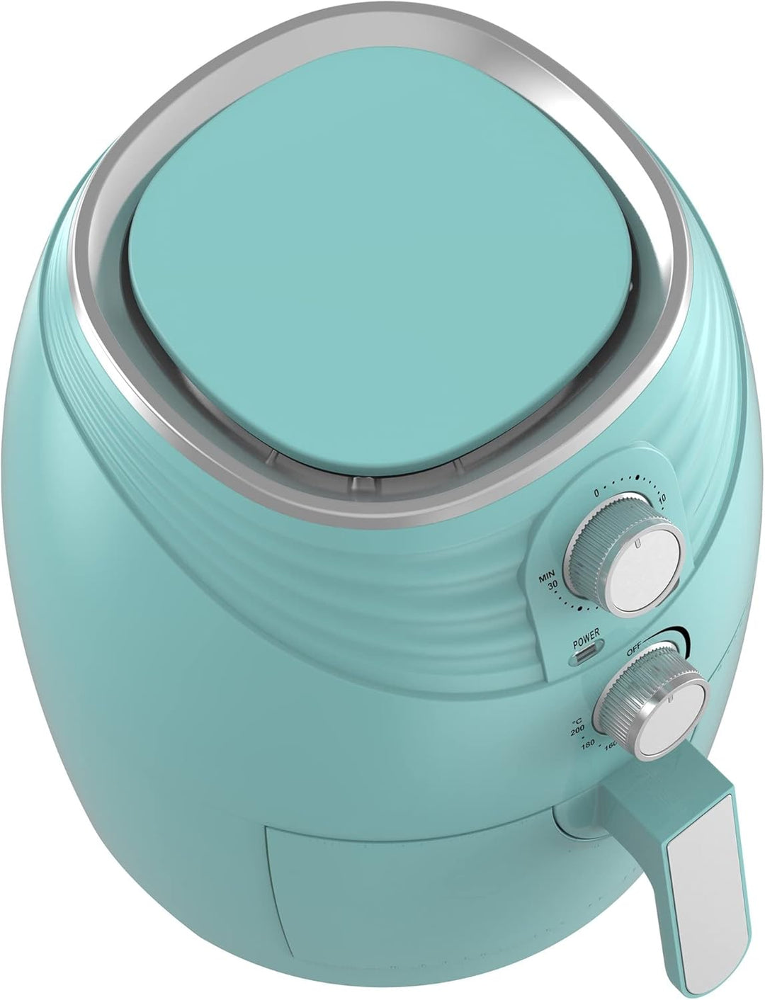 TurboTronic/Heissluftfritteuse / 3,5L / schwarz, grün. türkis / 1200W / Airfryer mit Timer bis 30 Mi