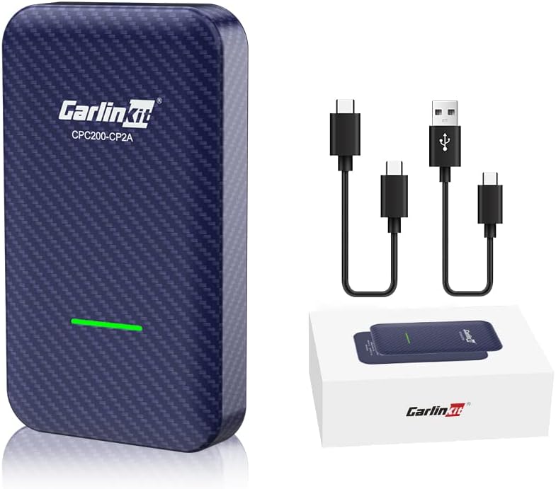 Carlinkit 4.0 Wireless Apple CarPlay & Android Auto 2-in-1-Adapter, für kabelgebundene CarPlay-Autos