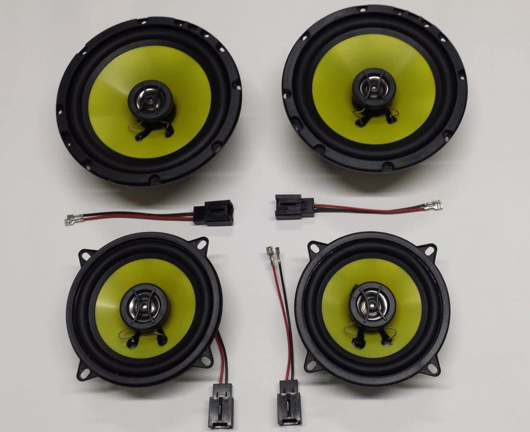 Lautsprecherset + Kabel für Peugeot 206 CC (Coupé Cabriolet) vorne und hinten