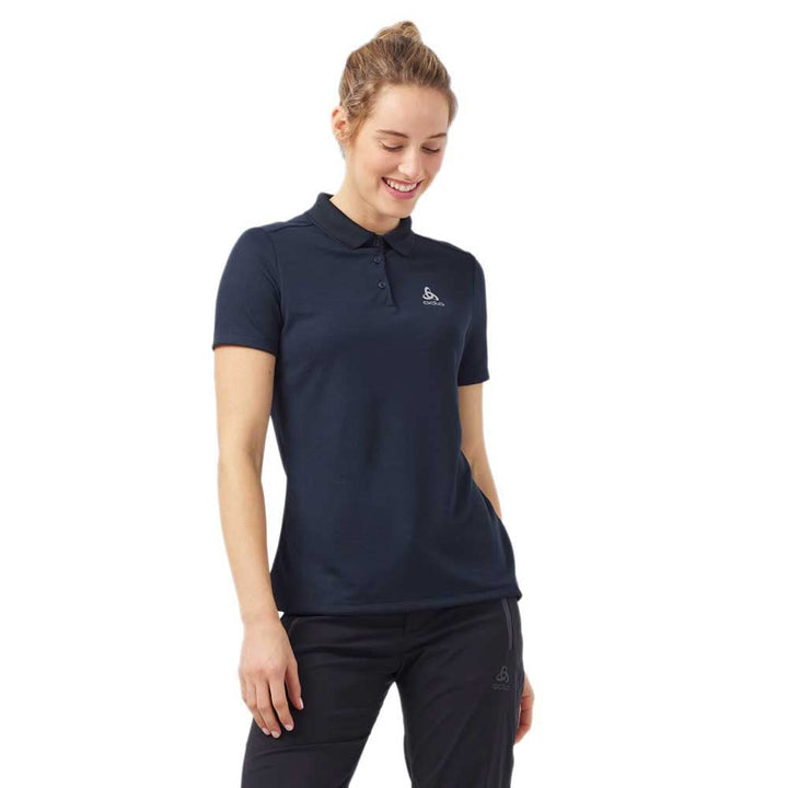 Odlo Damen F-Dry Kurzarm Polo Shirt, XS Dark Sapphire