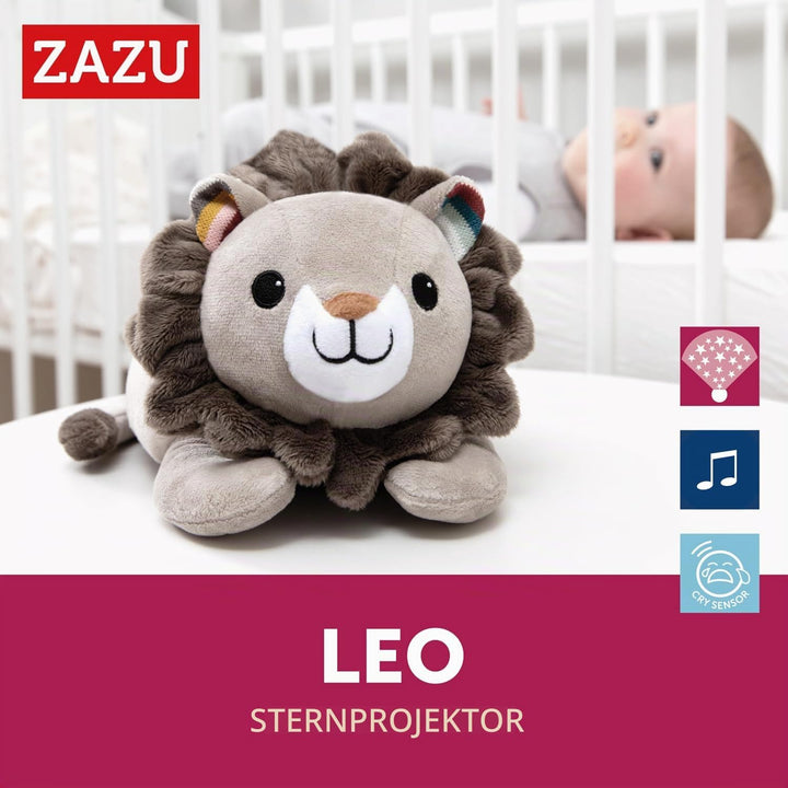 ZAZU Leo der Löwe - Sternprojektor mit beruhigenden Melodien und Schreisensor Leo Lion, Leo Lion