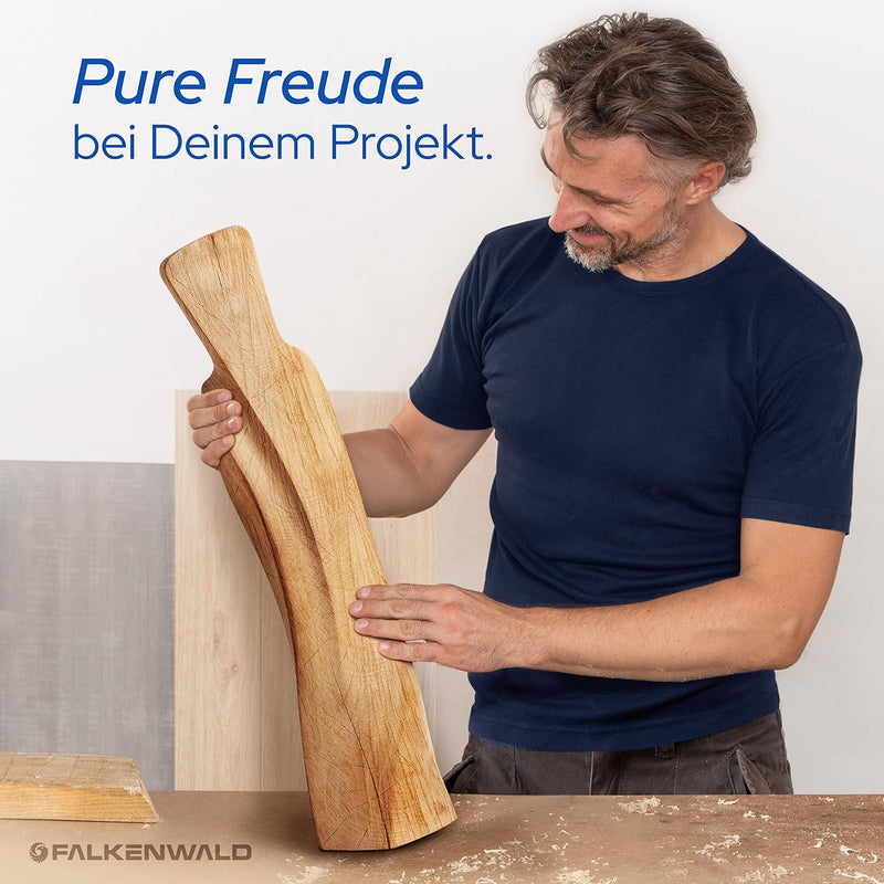 FALKENWALD Raspelscheibe 125 Flach - Flexscheibe für Holz 125mm, Frässcheibe für Winkelschleifer Hol