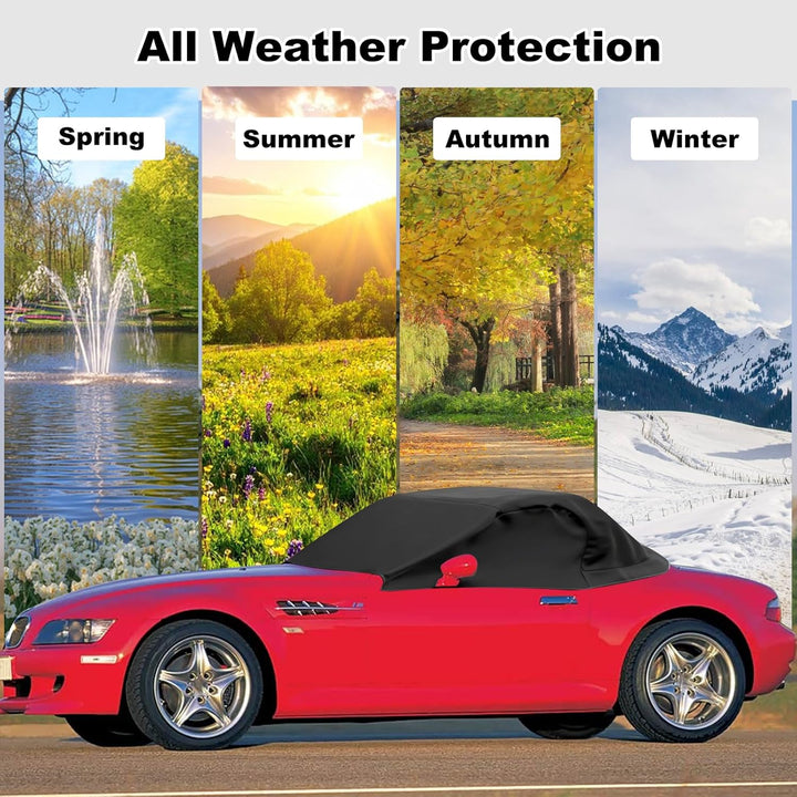 Autoabdeckung Halbgarage für BMW Z3 (1995-2001), wasserdichte 420D Oxford-Gewebe Auto Abdeckung mit