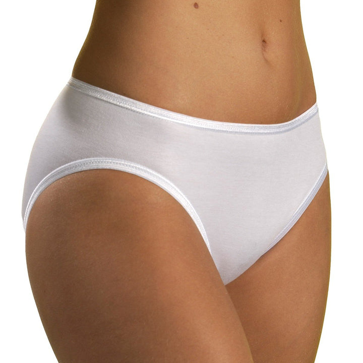 HERMKO 1031 5er Pack Damen Midi-Slip aus 100% Bio-Baumwolle 4XL Weiss, 4XL Weiss
