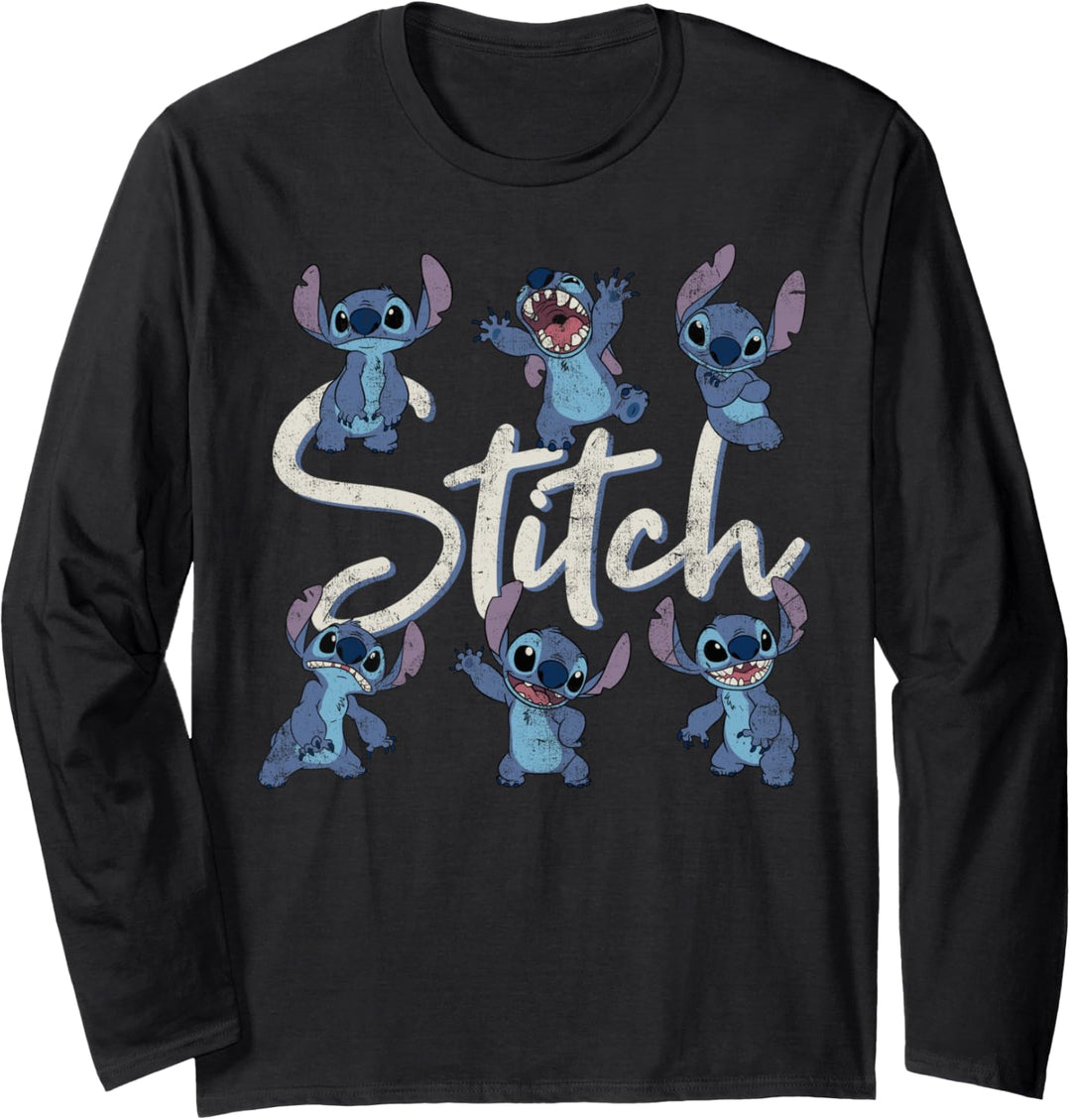 Disney Lilo & Stitch Poses Of Stitch Langarmshirt