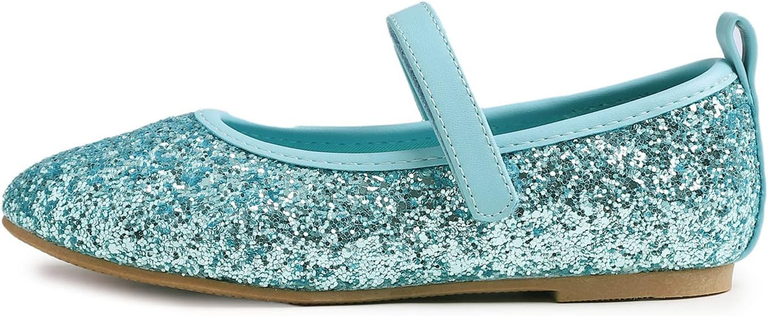 Feversole Girls Cute Dress, Mädchen süsses Kleid Mary Jane Schuhe weiche Party Urlaub Ballerinas 32