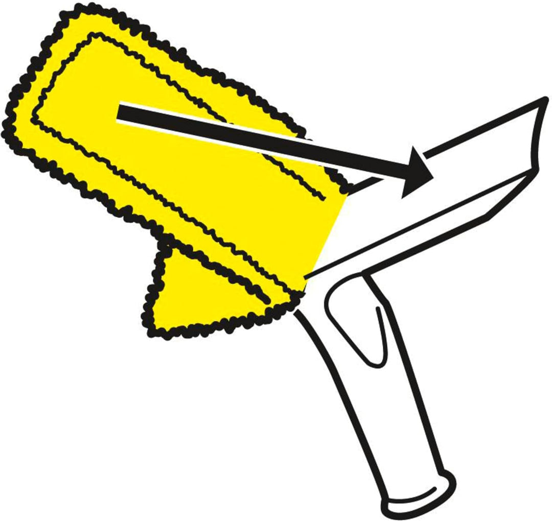Kärcher WV Mikrofaser-Wischbezug Outdoor (2 Stück, viele abrasive Fasern ideal für Aussenfenster, fü