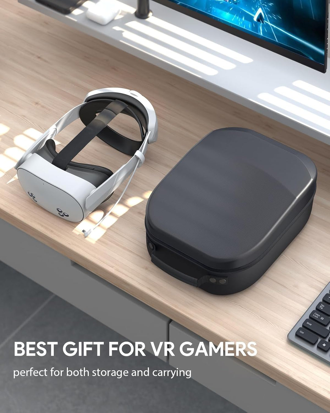 Aubika Tasche für Meta Quest 3/Oculus Quest 2/Pico 4 Zubehör, Tragetasche Kompatibel mit Quest 2 mit