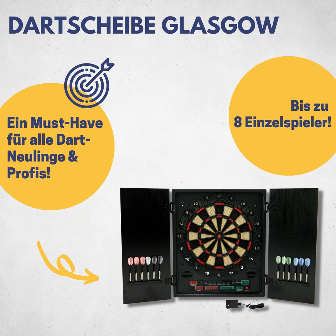Best Sporting Dartscheibe elektronisch Glasgow I elektronische Dartscheibe mit LED-Anzeigen I E-Dart