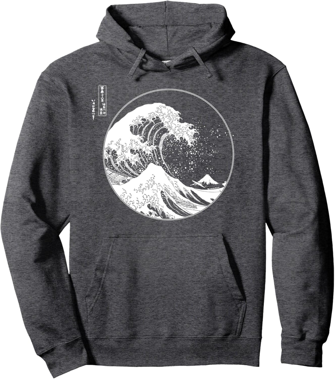 Die grosse Welle aus Kanagawa Hokusai Japanische Kunst Pullover Hoodie
