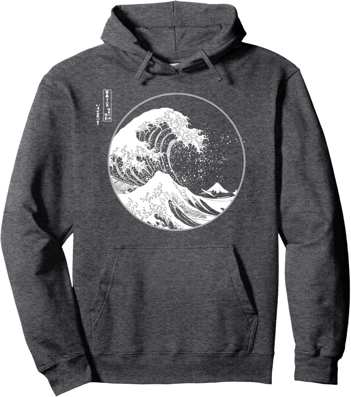 Die grosse Welle aus Kanagawa Hokusai Japanische Kunst Pullover Hoodie