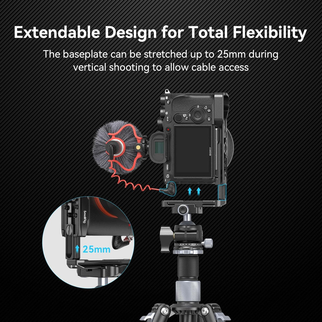 SMALLRIG A7 IV / A7S III / A1 L-Bracket für Arca-Typ, A7 IV L Winkel L-Bracket L-Schnellwechselplatt