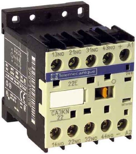 Schneider CA3KN40BD TeSys K DC-Spulensteuerrelais, 24 V, weiss, Satz mit 10 Stück 4NO 24 V, 4NO 24 V