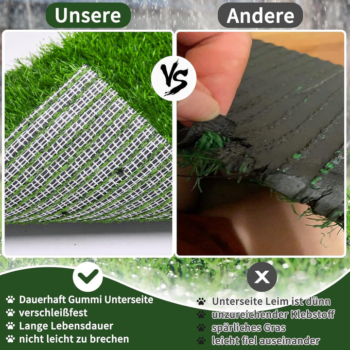 Hundeklo Welpen Training Hundetoilette Ersatzrasen, 2 Stück Wiederverwendbar Welpentoilette Gras Pee