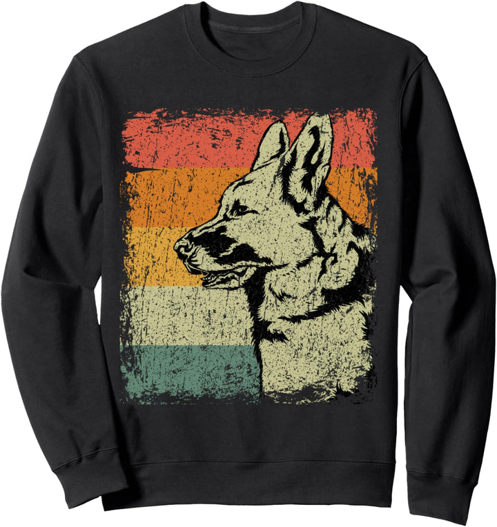 Retro Hund Geschenk Vintage Deutscher Schäferhund Sweatshirt
