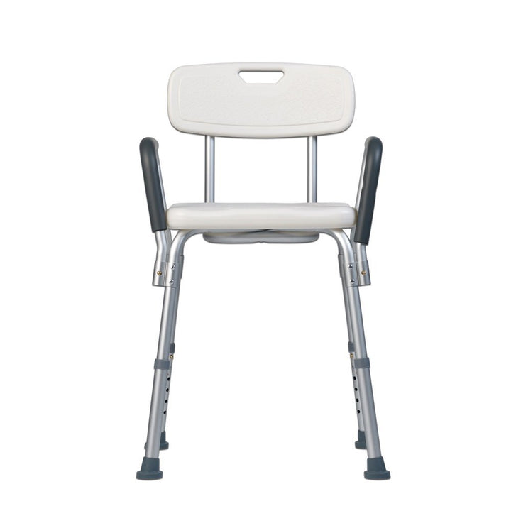 Teqler ® T-135303 Duschstuhl, Badehocker für Pflegebedürftige, Höhenverstellbar 38-45cm Single, Sing