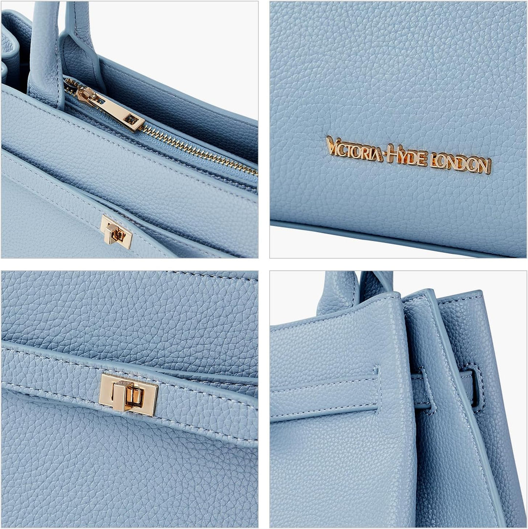 VICTORIA HYDE Handtaschen Damen Gross PU Leder Shopper Damen Handtasche Schwarz Elegant Schultertasc