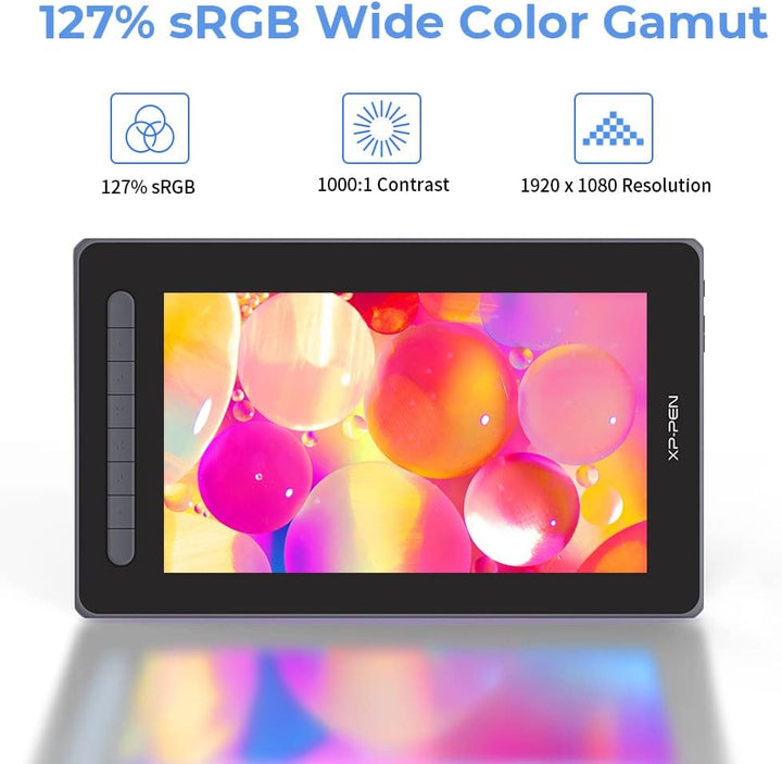 XP-PEN Artist 12 2. Generation Grafiktablett mit Display 11,9 Zoll 127% sRGB Farbraum mit X3 Smart-C