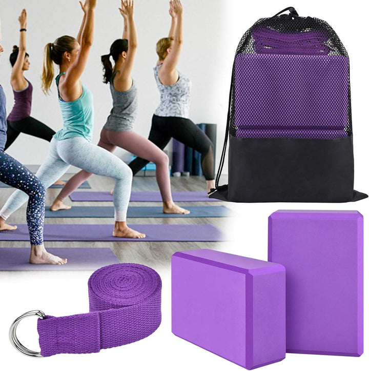 Yoga Klotz Klötze Blöcke 2er Set Yoga Block und Gurt Yoga-blocks Joga Klotz 2er Yoga Brick Gross Jog