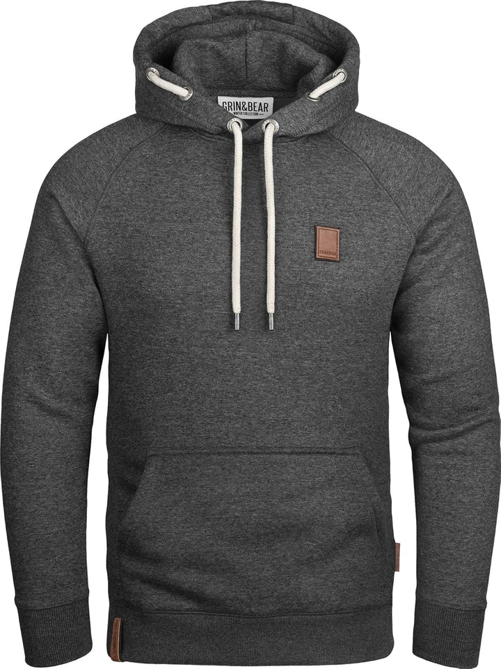 Grin&Bear Hoodie Herren Sweatshirt GEC484 S Anthrazit, S Anthrazit