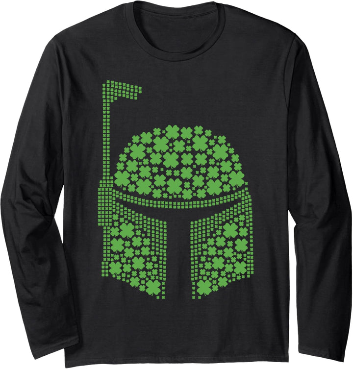 Star Wars Boba Fett Clover Helmet Poster Langarmshirt