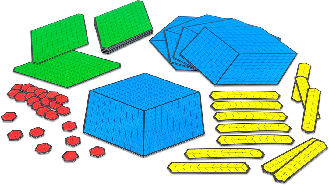Betzold - Farbiger Zehnerbasis-Satz - Dezimalsystem Zehnersystem magnetisch