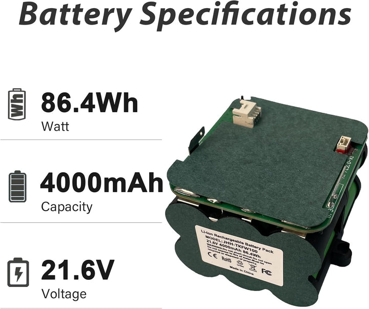 Ersatz akku für Tineco Floor ONE S5 PRO 2/S5 Staubsauger Ersatz akku-21,6 Volt 4000mAh
