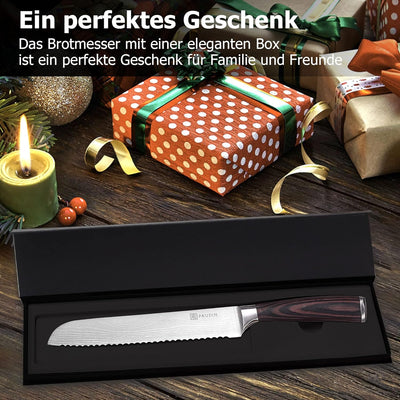 PAUDIN Profi 20cm Brotmesser mit Wellenschliff aus Hochwertigem Rostfreier Edelstahl, Extra Scharfe