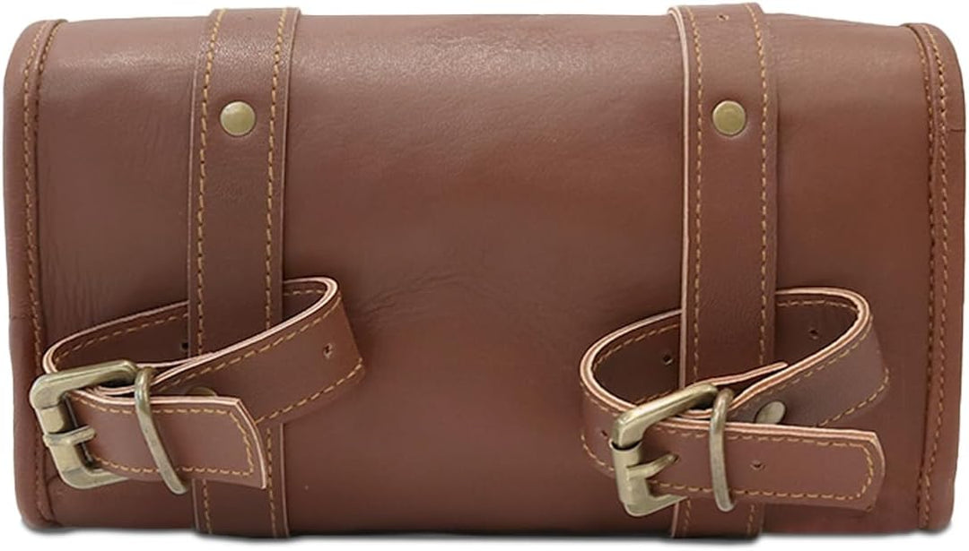 Motorrad Werkzeugrolle Leder für Cruiser Retro Scrambler Craftride LR2 braun