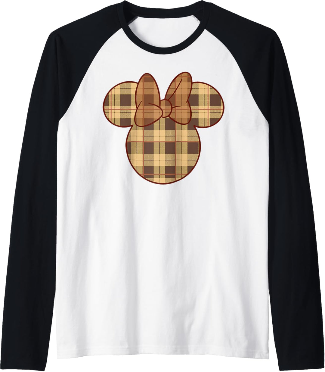 Disney Mickey And Friends Minnie Fall Plaid Fill Raglan