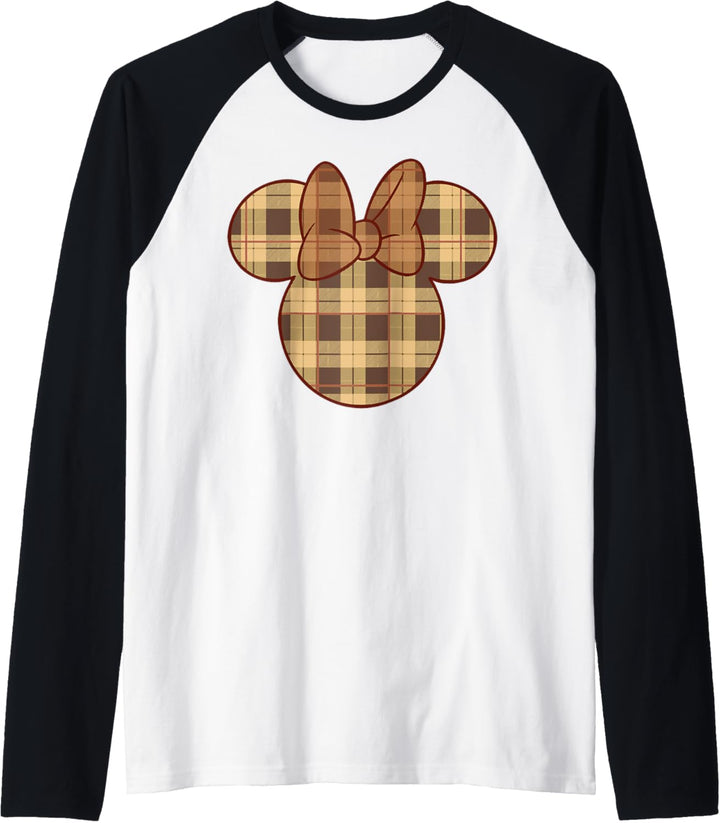 Disney Mickey And Friends Minnie Fall Plaid Fill Raglan