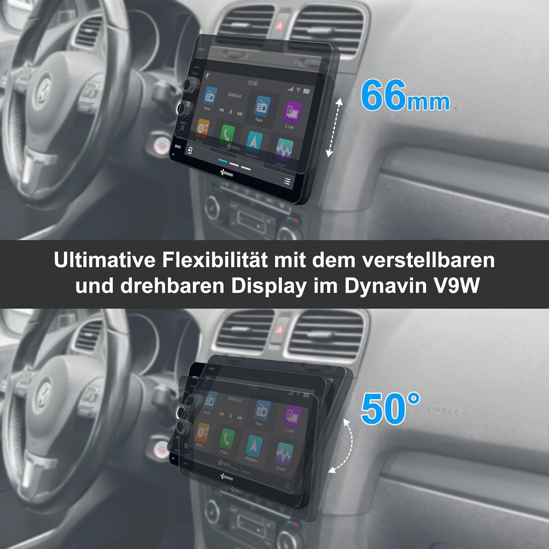 DYNAVIN Android Autoradio Navi für VW Caddy Golf 6 Golf 5 Plus Tiguan Sharan Polo, 9 Zoll Radio mit