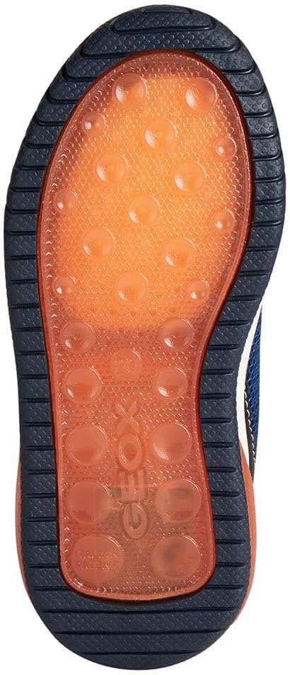 Geox Jungen J Inek Boy Sneaker 24 EU Navy Orange, 24 EU Navy Orange