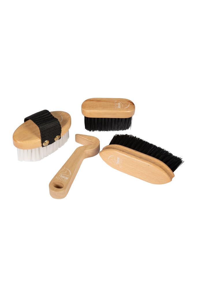 HKM Kinder Hobby Horsing Putzset Holz, Natur, One Size