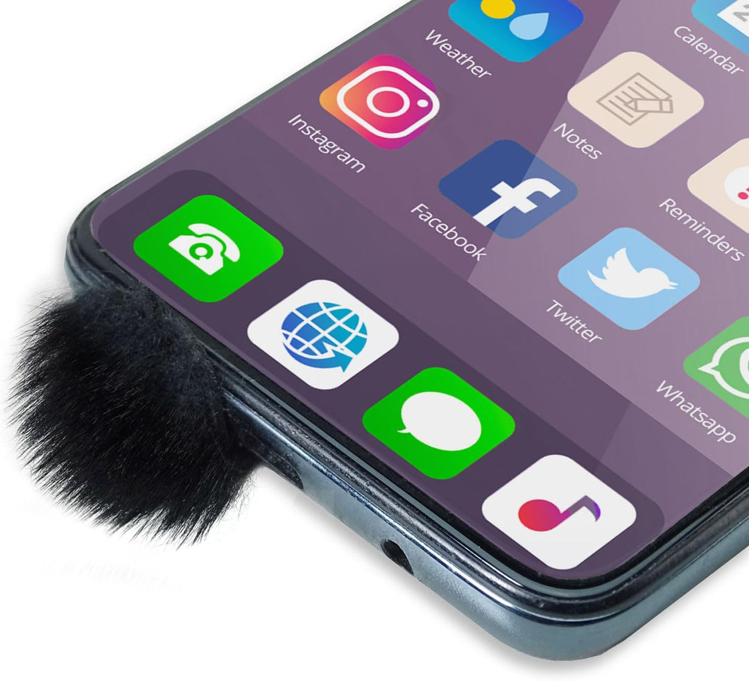 keepdrum WS06 Micro-Fell-Windschutz für Smartphone Handy Tablet Digitalkamera 10 Stück