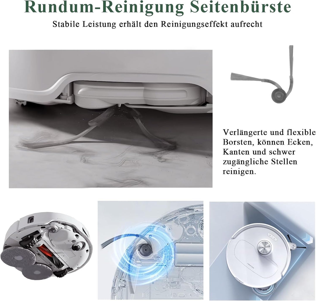 Zubehör Ersatzteil für Roborock Qrevo Curve/für Roborock Qrevo Edge Staubsauger, 1 Paar Hauptbürste,