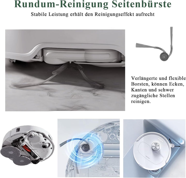 Zubehör Ersatzteil für Roborock Qrevo Curve/für Roborock Qrevo Edge Staubsauger, 1 Paar Hauptbürste,