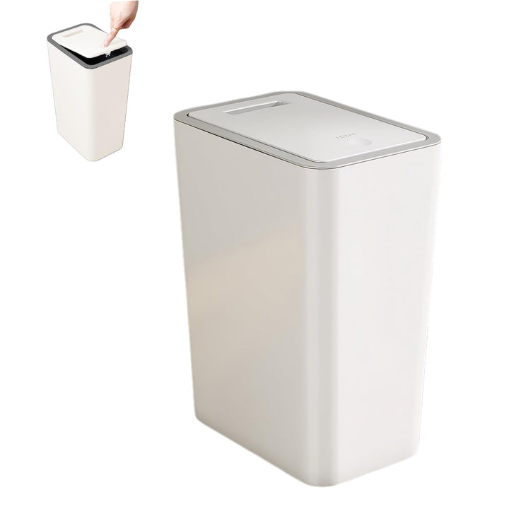 10 Liter Mülleimer Bad,Schmaler Mülleimer Küche mit Deckel,Geruchsdicht Abfalleimer Küche für Badezi
