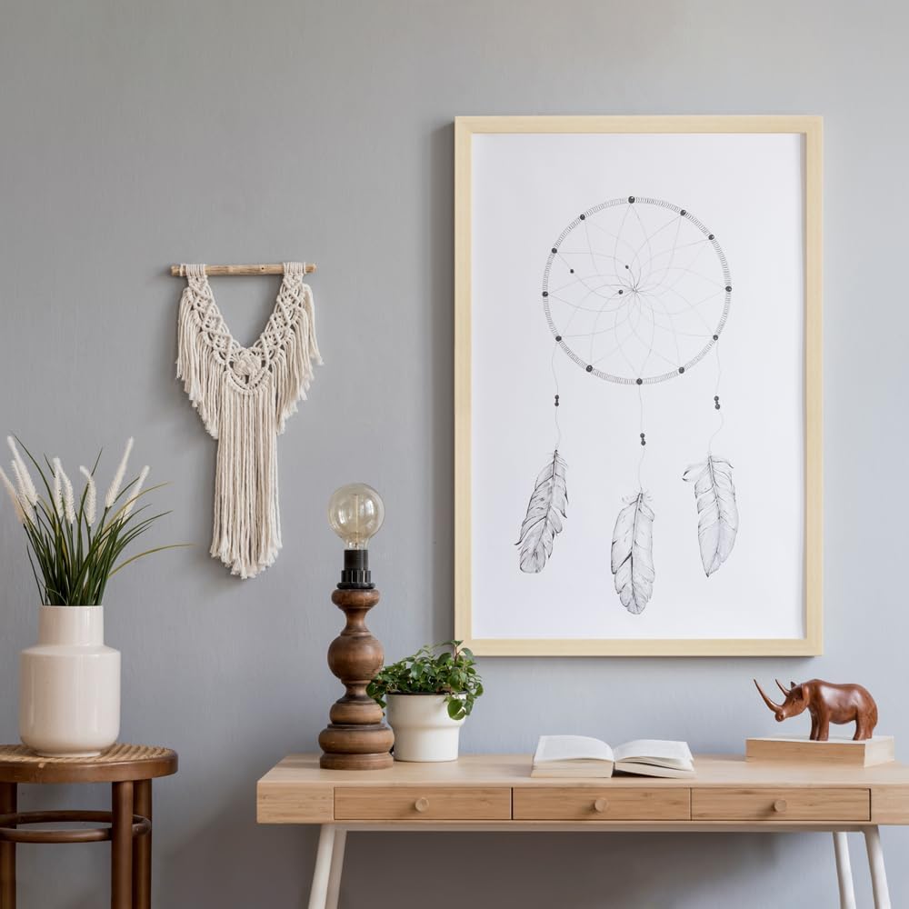 WANDStyle Bilderrahmen Modern 30x30cm I Farbe: Natur I Fotorahmen I klassischer Holzbilderrahmen I M