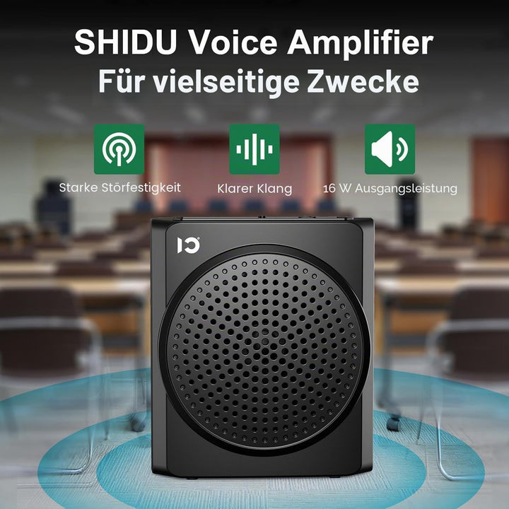 Sprachverstärker tragbar, 2026 Upgraded sprachverstärker drahtlos mit Lapel mikrofon, Lautsprecher m