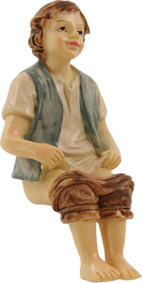 Krippenfigur KLOSITZER [7 cm Massstab, handbemalt] – Originelles Krippenzubehör für Weihnachtskrippe