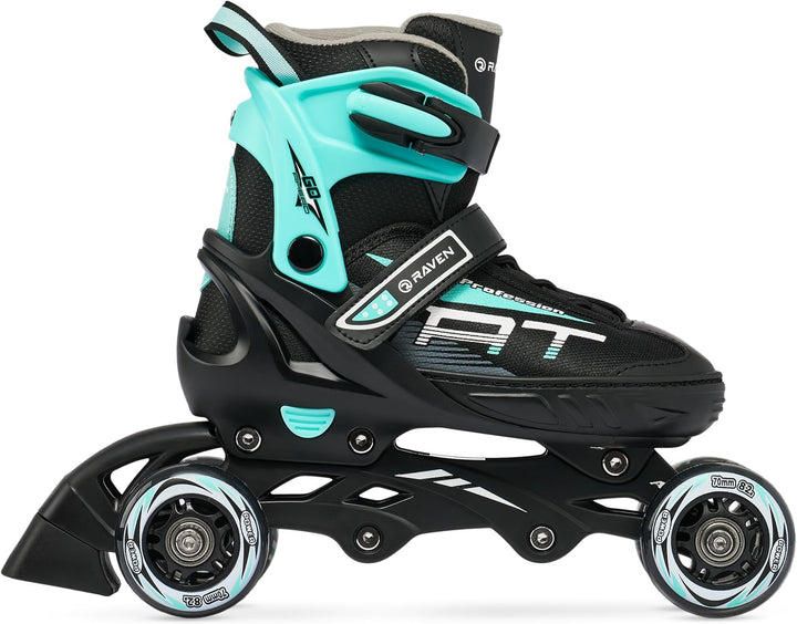 RAVEN Profession 3in1 Inlineskates Triskates Rollschuhe Inliner für Kinder und Erwachsene verstellba