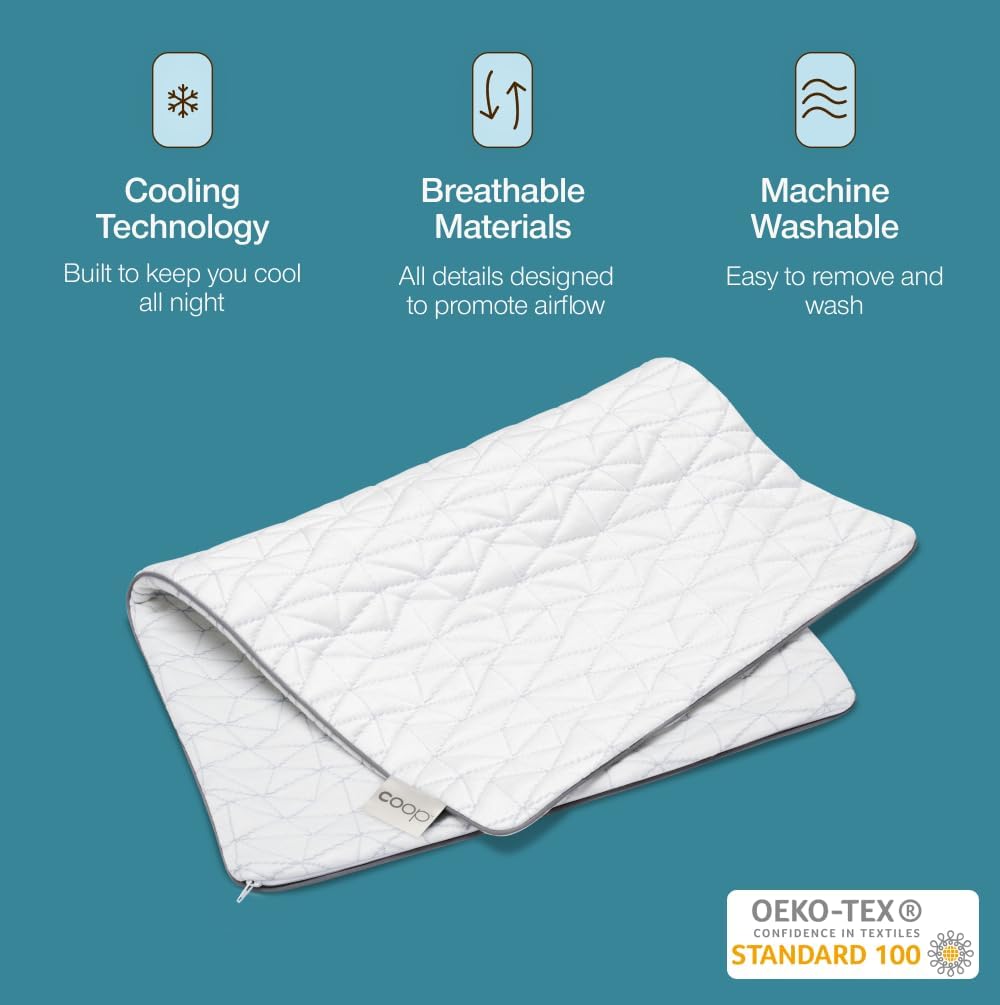 Coop Home Goods - Kühlender Kissenbezug für Heissschläfer – Lulltra Cool Technologie – Bambus-gewonn