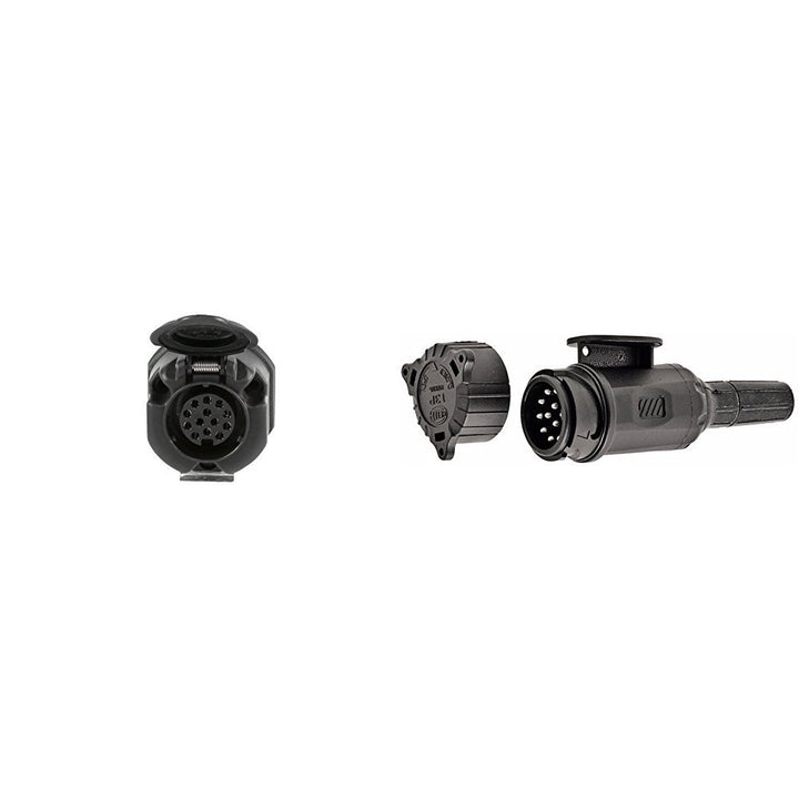 HELLA 8JB 005 949-001 Steckdose, Schraubkontakt, 13 -polig, bei 12 V Belastung 16 A + HELLA 8JA 005