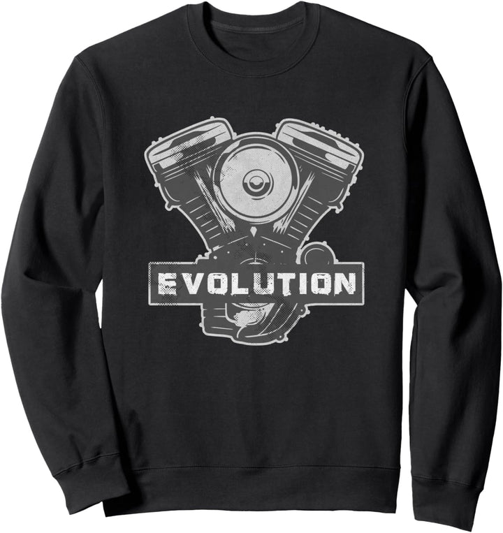 Biker Evolution v2 Motor Vintage Motorcycle Gear VTwin Sweatshirt