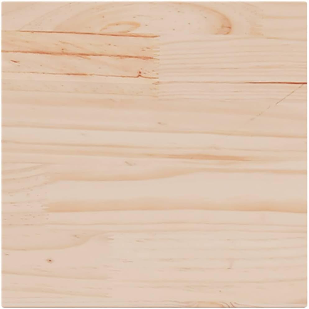 vidaXL Tischplatte 40x40x2,5 cm Massivholz Kiefer Quadratisch 40 x 40 x 2.5 cm Braun, 40 x 40 x 2.5