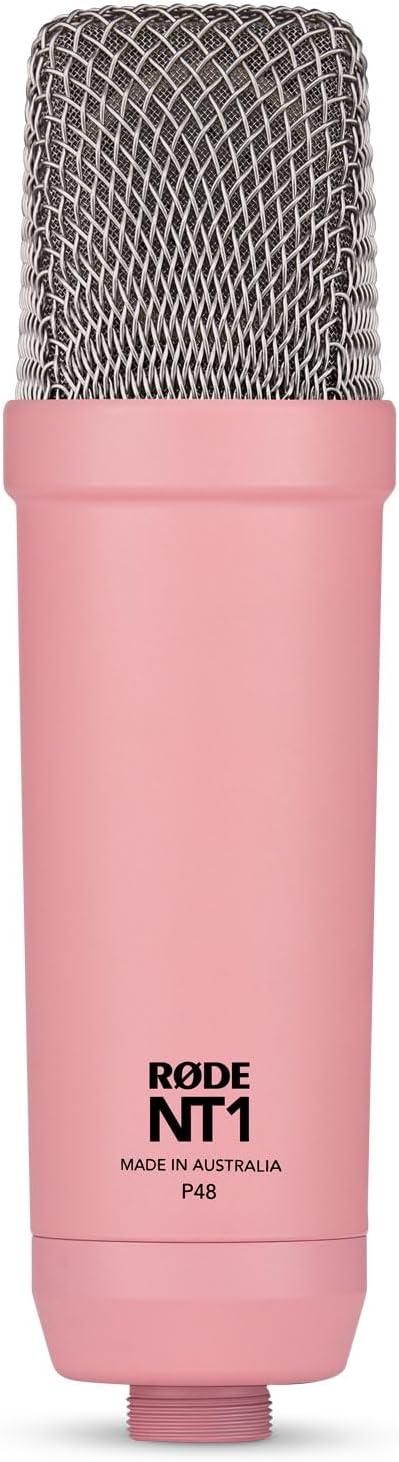 Rode NT1 Signature Pink Studio-Mikrofon + keepdrum WS2 Popschutz, pink