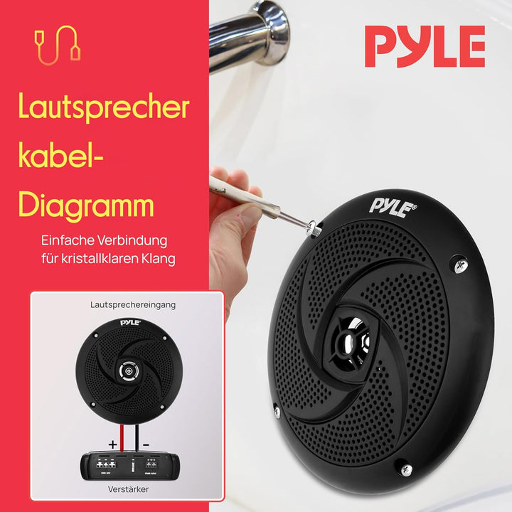 Pyle Marine Lautsprecher 16,51 cm (6,5 Zoll) Lautsprecher, 16,51 cm (6,5 Zoll) Lautsprecher