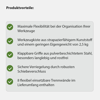 TRUTZHOLM Werkzeugkiste Werkzeugbox Werkzeugkoffer Werkzeugkasten Werkstattkiste Toolbox Organizer f