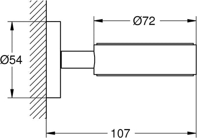 Grohe Essentials Halter, supersteel, 1 Stück, 40369DC1